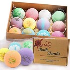 Large 12 Pcs Bath Bombs Gift Set - Organic Essential Oils For Relaxation   Moist