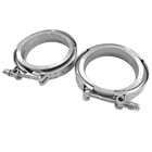 3 5 Inch V Band Clamp 2pcs With Flange Male Female Stainless 3 5 Inch 2