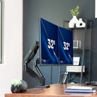 Dual Monitor Mechanical Spring Desk Mount Stand   Fits Screens Up To 32 