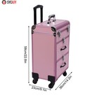 Rolling Makeup Train Case Cosmetic Professional Trolley Makeup Storage Organizer