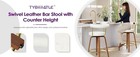 Swivel Bar Stools Set Of 2  Counter Height Bar Stools With Bent