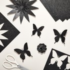 24 Sheets Black Glitter Cardstock Paper For Diy Birthday Cards  8 5 X 11 In