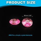 4000 Pcs Acrylic Wedding Table Diamonds 6mm Crystals Gems Rose Red