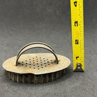 Antique Primitive Tin Bow Cookie Cutter Ribbon Flat Back Soldered Farmhouse