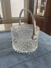 Vintage Glass Drip Ice Bucket Chrome Handle Mid Century France Teleflora 4   