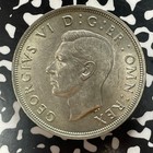 1937 Great Britain 1 Crown Lot t5396 Large Silver Coin  High Grade  Beautiful 