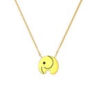 Women Girl Stainless Steel Lovely Elephant Pendant Necklace Bracelet Jewelry Set
