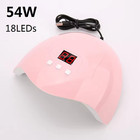 54w Uv Led Nail Lamp Dryer 18 Led Gel Polish Curing Light Professional Manicure 