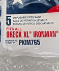 Oem Genuine Oreck Xl Ironman Vacuum Bags Pkim765 5-pk Oem Fits Im76 Im77 Models