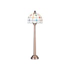 Miniature Dollhouse Floor Lamp Tiffany Style Led Battery Lamp Bronze Base