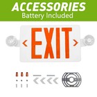 8pack Red Led Exit Sign ul-listed Emergency Light -dual Lamp Abs Fire Resistance