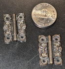 Style B Tiny Decorative Antique Bronze Finish Hinge  set Of 2 Hinges 