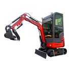 Kubota Engine Mini Small Excavator W air Conditioning  Side Swing   Enclosed Cab