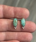 Sterling Silver Native American Sw 3 4   turquoise Post Stud Earrings  925