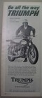 1960s Motorcycle Ads  Triumph Bonneville   Tiger Cub  Kawasaki Roadrunner
