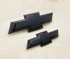 Set Of 2 New 2021-2025 Suburban Tahoe Front   Rear Black Bowtie Emblems Kit Oem