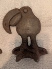 Antique Vintage Cast Iron Metal Toucan Bird Bookend Statue Doorstop Paperweight