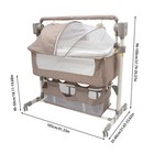 Adjustable Smart Baby Bassinet Height Bedside Music Cradle Baby Bed Crib 20kg Us