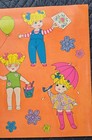 Vintage  Whitman Paper Dolls Uncut 1971 Baby Go Bye Bye Uncut Excellent Rare