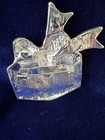 Christmas Gift Box Present Brooch Pin Enamel Metal Green Red Silver 2 In