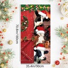 Christmas Door Cover  Merry Decorations Santa Cows Sdnn Cover 