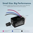 Motor Speed Controller  Pwm  Dc Variable Fan 12v 24v 10a  1-pack Black