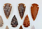 14 Piece Collection 2  Spearheads - Arrowheads - Hand Knapped Agate jasper