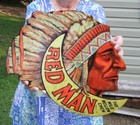 Red Man The Mild Mellow Chew Tobacco Metal Advertising Steel Sign