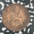 1861 Great Britian 1 Penny Lot f5800 Beautiful Details  Cleaned