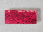 Vtg 1950s Field Mfg 100    catalox    Poker Chips Set Translucent Marble Finish Box