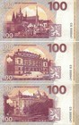 Matej Gabris Czechia 100 Korun 2018 Unc Fantasy Banknote Set X3 Low Number 047