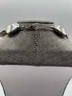 Vintage Mid Century Modern Style Silvertone Twisted Pod Link Statement Necklace