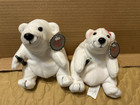 Lot 6 1997 - 1998 Coca-cola Polar Bear Beanie Plush Collection New With Tags