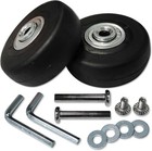 Replacement Luggage Suitcase Wheels Od 48mm Repair Kit Parts Axles Rubber Met   