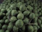 F104 Handmade Felt Ball Pom Pom 2 Cm Wool Forest Green Color Beads Craft Nepal