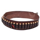 Cowhide Leather Adjustable Bandolier Cartridge Belt For 22  Vintage Brown