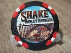 Snake Harley Davidson Emblem Poker Chip - Twin Falls  Idaho - Black Red White