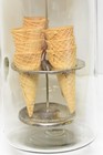 Ice Cream Cone Holder Dispenser Antique Glass Rare Soda Fountain Tiny Chip 12 