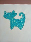 New  Handmade Appliqued Silly Cats Quilt Blocks Set Of 12 boy girl unisex