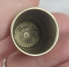 Vintage Silver Plated Metal Dimpled Thimble Size 9