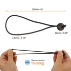 50pcs Ball Bungee Cords 8  Heavy Duty Bungee Cord Balls For Tent Holding  Black