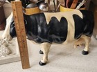 Vintage Holstein Cow   black   White  Cast Iron Great Condition