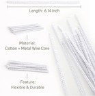 50pcs Cotton Pipe Cleaners Tobacco Smoking Mouthpiece Cleaning Rods Tool