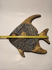 Ceramic Painted Tropical Fish 12 x10 5  Wall Art W hangers Vintage 346