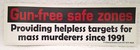Gun Free Safe Zones    Pro-gun Bumper Sticker  L