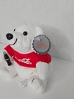 1997 Coca Cola Polar Bear In T-shirt Bean Bag Plush Stuffed Animal 5 In
