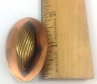 Copper   Brass Vintage Jewelry Oval Swirl Brooch   Pin Excellent Condition