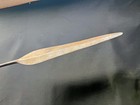 Authentic Ngbandi African Spear  19th  Congo  Tinplate Wrapping And Carved Wood
