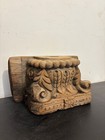 Antique Wooden Column Base Candle Holder   Hand-carved Architectural Salvage