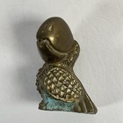 Vintage Solid Brass Small Toucan Bird Parrot Figurine Miniature Mcm 1 75 